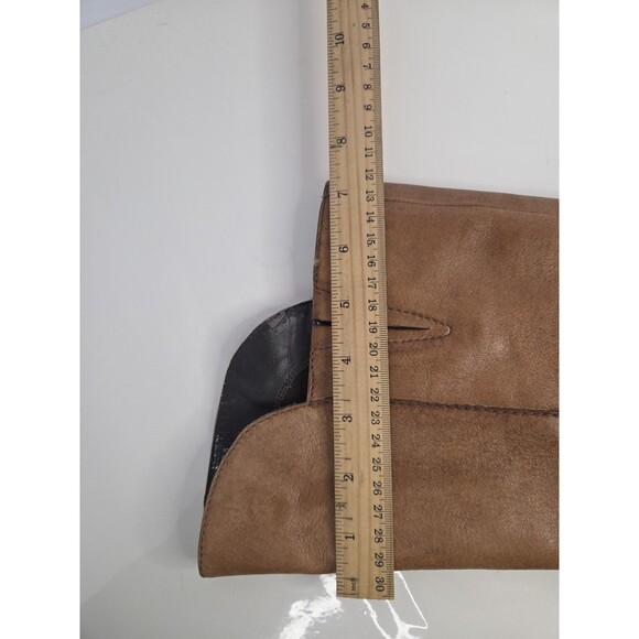 Steven Madden Light Brown Cognac Leather Riding Boots W Side Zip Sz 8.5 - Picture 8 of 14